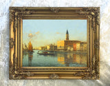 Fine Oleograph on Canvas of the Grand Canal, Venice aft. Antione Bouvard