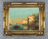 Fine Oleograph on Canvas of a Venetian Gondolier aft. Antione Bouvard