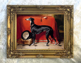 Gilt Framed Oleograph of the Greyhound "Eos" aft. Edwin Landseer