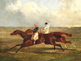 Fine Oleograph on Canvas - Priam Winning at Newmarket 1831