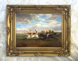 Fine Oleograph on Canvas - At the Liverpool Races