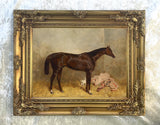 Fine Oleograph on Canvas of the Bay Race Horse "Prince Charlie" after Harry Hall