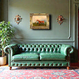 Fine Oleograph on Canvas of a Chestnut Horse in a Paddock