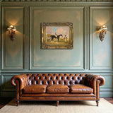 Fine Oleograph on Canvas - 'Bravura', an iron-grey filly, with James Robinson up