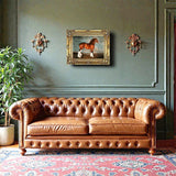 Fine Oleograph on Canvas of a Bay Shire Horse