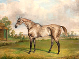 Oleograph on Canvas of a Dun Horse in a Landscape