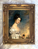 Superb  Portrait Oleograph on Canvas of a Lady aft. Thomas Lawrence