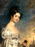 Superb  Portrait Oleograph on Canvas of a Lady aft. Thomas Lawrence