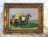 Fine Lithograph on Stretched Canvas of "Newmarket Start" - Alfred Munnings