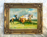 Fine Oleograph on Canvas "The Start at Newmarket" after Alfred Munnings