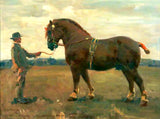 Fine Oleograph on Canvas - Study of a Suffolk Punch  aft. Alfred Munnings
