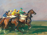 Fine Lithograph on Stretched Canvas of "Newmarket Start" - Alfred Munnings