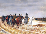 Fine Oleograph on Canvas - Napoleon (1769-1821) on Campaign in 1814