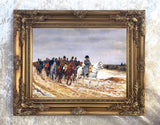 Fine Oleograph on Canvas - Napoleon (1769-1821) on Campaign in 1814