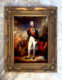 Lord Nelson - Superb Full length Portrait Oleograph on Canvas