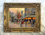 Fine Oleograph on Canvas of a Parisian Scene - St. Denis in Autumn aft. Eduoard Cortes