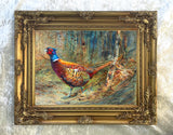 Fine Lithograph on Canvas - A Cock Pheasant in Autumn aft. Charles Whymper
