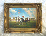 Fine Oleograph on Canvas "The Polo Players"