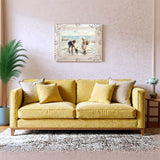 Fine Oleograph on Canvas - "Sailing a Toy Boat in the Shallows"