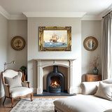 Gilt Framed Oleograph of HMS Victory at Trafalgar