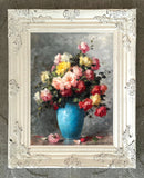 Exquisite Oleograph on Canvas - Bouquet of Flowers