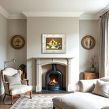 Fine Oleograph on Canvas - Still Life - Apples on a Porcelain Comport