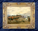 Fine Oleograph on Canvas "The Thin Red Line" - 93rd Highlanders at the Battle of Balaclava