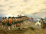Fine Oleograph on Canvas "The Thin Red Line" - 93rd Highlanders at the Battle of Balaclava