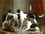 Gilt Framed Oleograph - Puckeridge Foxhounds