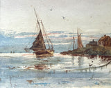 Joseph William Carey (1859-1937) Superb Edwardian Watercolour - Fishing Boats at Anchor SOLD