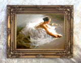 Beautiful  Oleograph Portrait of a Ballerina