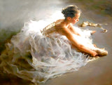 Beautiful  Oleograph Portrait of a Ballerina
