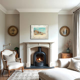 Stunning Oleograph on Canvas "A Sunny Day at the Beach"