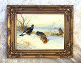 Black Game on a Winter Moor  - Fine Lithograph on Canvas after Thorburn