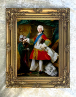 Fine Full Length Portrait of Bonnie Prince Charlie - Oleograph on Canvas