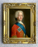 Large Gilt Framed Oleograph Portrait of a Bonnie Prince Charlie