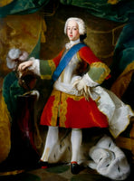 Fine Full Length Portrait of Bonnie Prince Charlie - Oleograph on Canvas