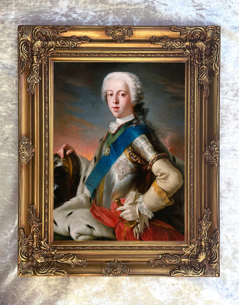 Fine Portrait of Bonnie Prince Charlie - Oleograph on Canvas