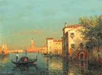 Fine Oleograph on Canvas of a Venetian Gondolier aft. Antione Bouvard