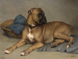 Fine Oleograph on Canvas - Portrait of a Boxer Dog