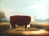 Gilt Framed Oleograph of a Champion Hereford Bull
