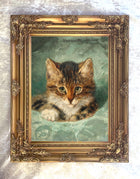 Oleograph on Canvas of a Kitten in a Gilt Gesso Frame