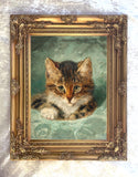 Oleograph on Canvas of a Kitten in a Gilt Gesso Frame