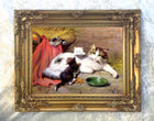Oleograph on Canvas of Cats at Play