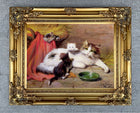 Oleograph on Canvas of Cats at Play