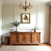 Gilt Framed Oleograph of a Pair of Dachshunds