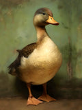 Fine Oleograph on Canvas - Portrait of a Duck