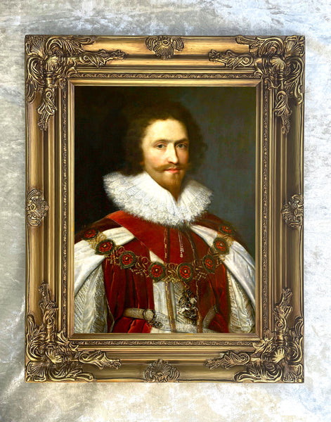 Fine Ornate Gilt Framed Oleograph of the Duke of Buckingham
