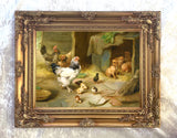 Fine Oleograph on Canvas - Farmyard Friends aft. Edgar Hunt