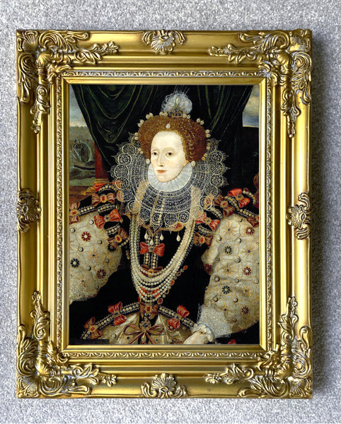 Gilt Framed Oleograph - Portrait of Elizabeth 1